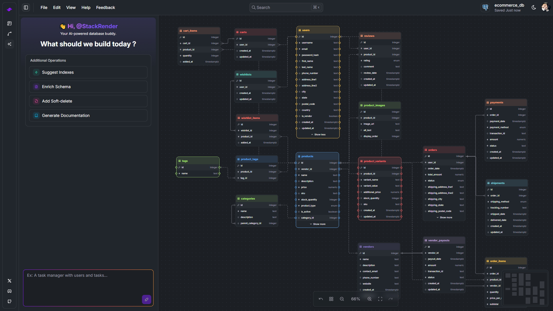 StackRender - Visual-first database migration tool