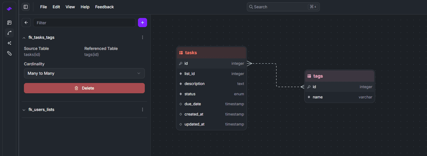 StackRender create database many to many relationship